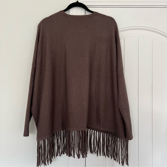 Cyrus Chocolate Fringe Sweater - Picture 4 of 6